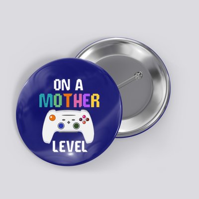 On A Mother Level Up Mothers Day Gamer Mom Retro Controller Gift Button