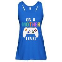 On A Mother Level Up Mothers Day Gamer Mom Retro Controller Gift Ladies Essential Flowy Tank