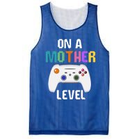 On A Mother Level Up Mothers Day Gamer Mom Retro Controller Gift Mesh Reversible Basketball Jersey Tank