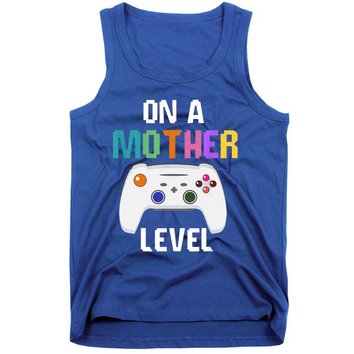 On A Mother Level Up Mothers Day Gamer Mom Retro Controller Gift Tank Top