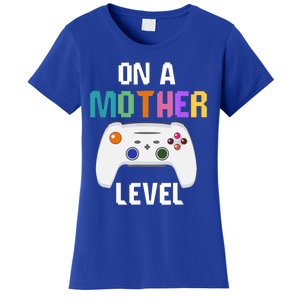 On A Mother Level Up Mothers Day Gamer Mom Retro Controller Gift Women's T-Shirt