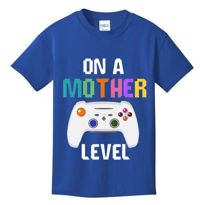 On A Mother Level Up Mothers Day Gamer Mom Retro Controller Gift Kids T-Shirt