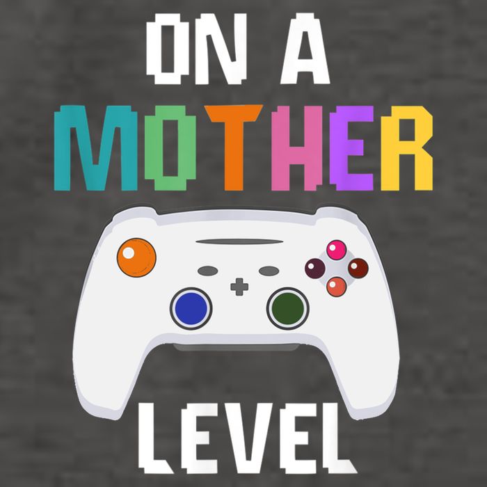 On A Mother Level Up Mothers Day Gamer Mom Retro Controller Gift Vector Backpack
