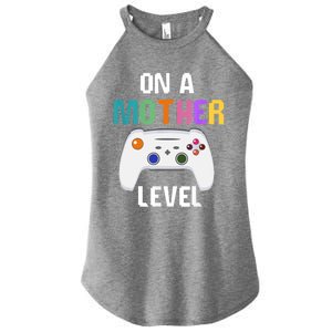 On A Mother Level Up Mothers Day Gamer Mom Retro Controller Gift Women's Perfect Tri Rocker Tank