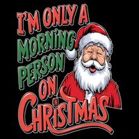 Only A Morning Person On Christmas Festive Santa Humor Impact Tech Backpack