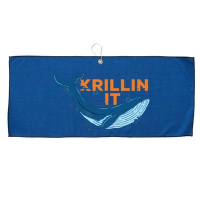 Ocean Animal Marine Biology Humpback Whale Squad Graphics Large Microfiber Waffle Golf Towel