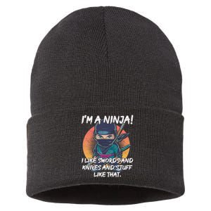 Only A Ninja Can Stop A Ninja Sustainable Knit Beanie