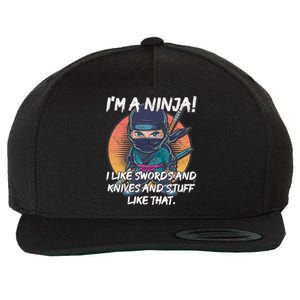 Only A Ninja Can Stop A Ninja Wool Snapback Cap