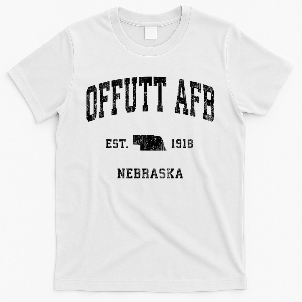 Offutt Afb Nebraska Ne Vintage Established Athletic Sports Design T-Shirt