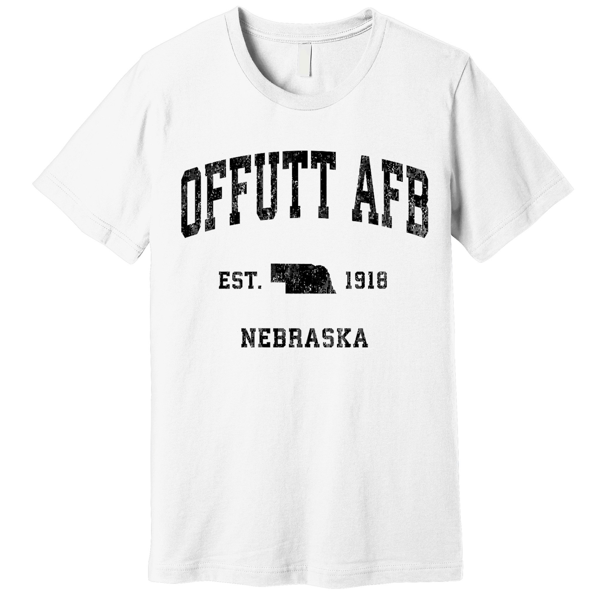 Offutt Afb Nebraska Ne Vintage Established Athletic Sports Design Premium T-Shirt