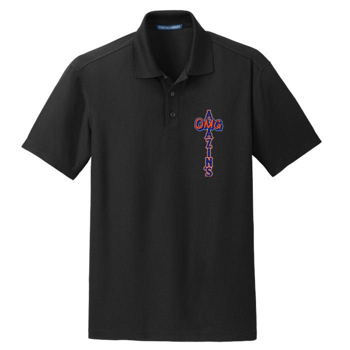 Omg AmazinS New York Baseball Dry Zone Grid Polo