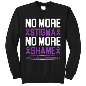 Overdose Awareness No More Stigma No More Shame Addiction Sweatshirt