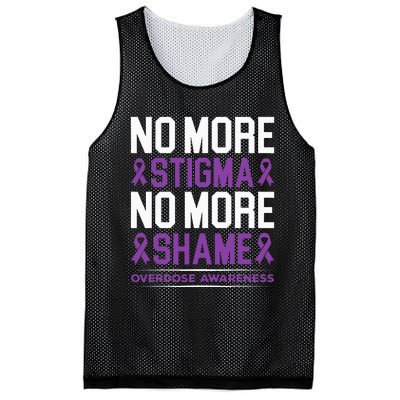 Overdose Awareness No More Stigma No More Shame Addiction Mesh Reversible Basketball Jersey Tank