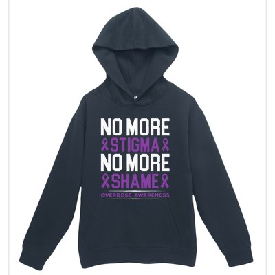 Overdose Awareness No More Stigma No More Shame Addiction Urban Pullover Hoodie