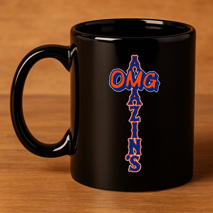 Omg AmazinS New York Baseball 11oz C Handle Ceramic Mug