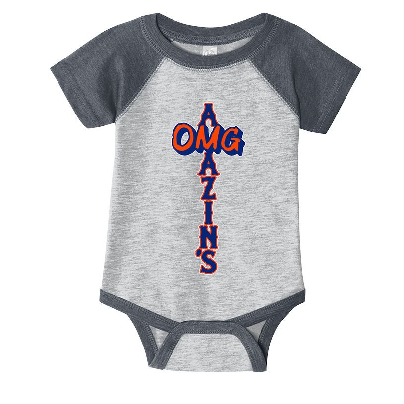Omg AmazinS New York Baseball Infant Baby Jersey Bodysuit