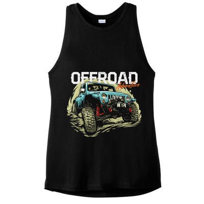 Offroad Adventure Off Roading Offroad 4x4 Suv Ladies PosiCharge Tri-Blend Wicking Tank