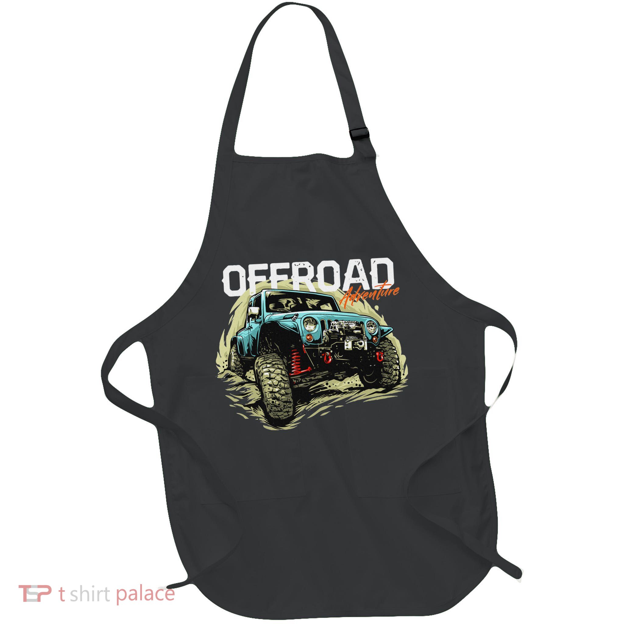 Offroad Adventure Off Roading Offroad 4x4 Suv Full-Length Apron With Pockets