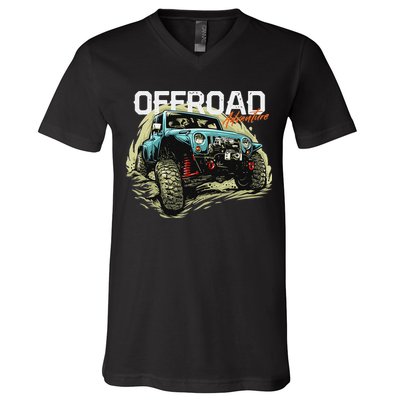 Offroad Adventure Off Roading Offroad 4x4 Suv V-Neck T-Shirt