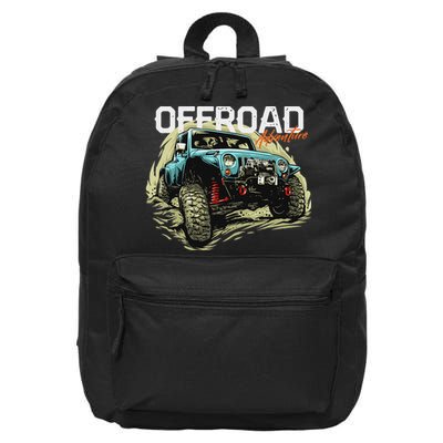 Offroad Adventure Off Roading Offroad 4x4 Suv 16 in Basic Backpack