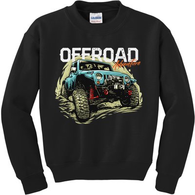 Offroad Adventure Off Roading Offroad 4x4 Suv Kids Sweatshirt