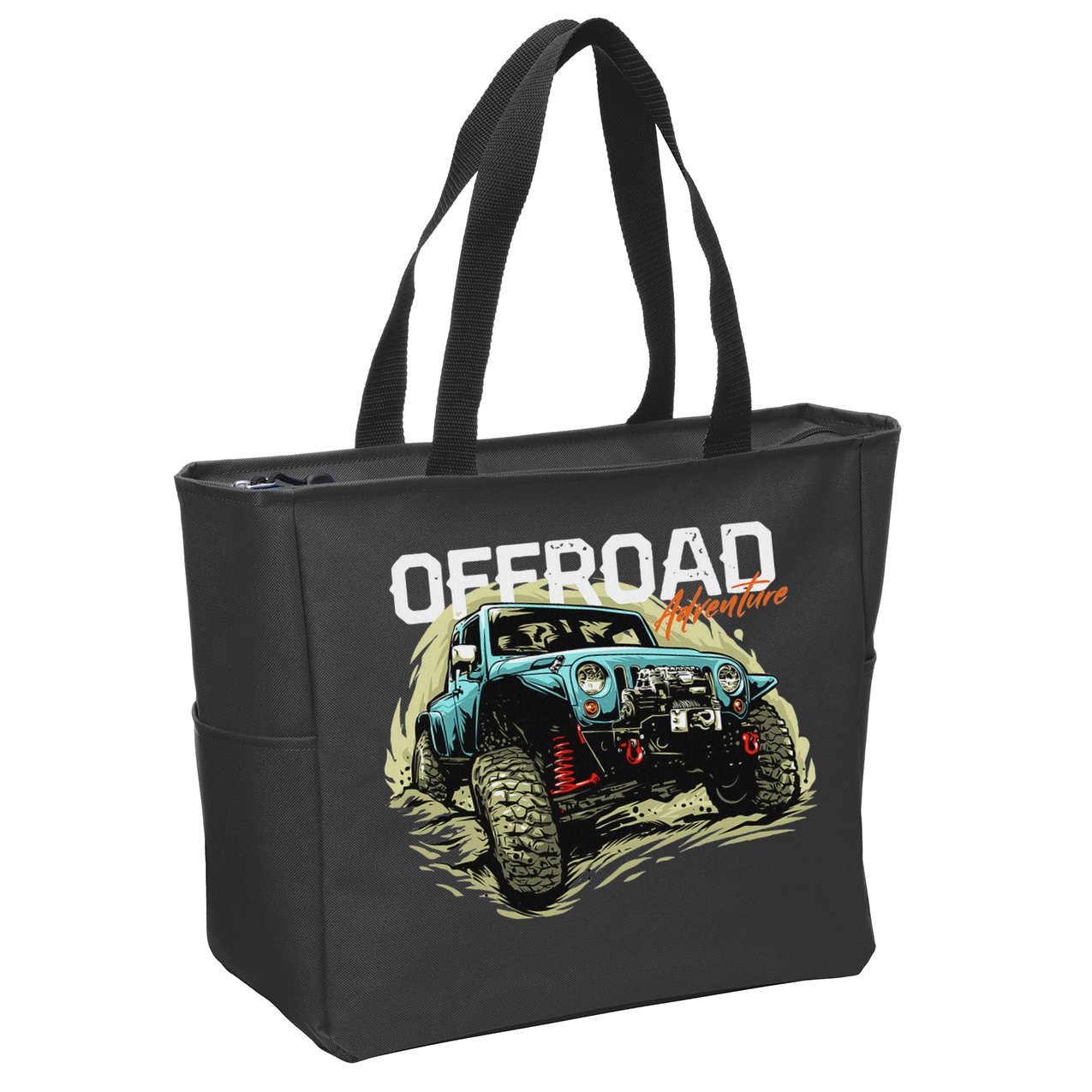 Offroad Adventure Off Roading Offroad 4x4 Suv Zip Tote Bag