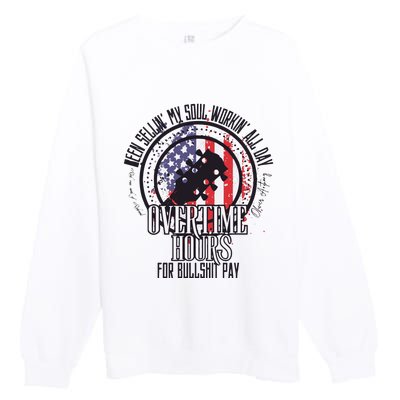 Oliver Anthony Overtime Hours For Bullshit Pay Rich Men North Of Richmond Premium Crewneck Sweatshirt