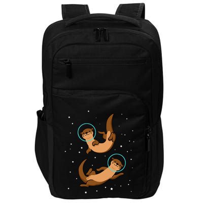 Otter Astronaut Otter Gift Women Space Sea Otter Impact Tech Backpack