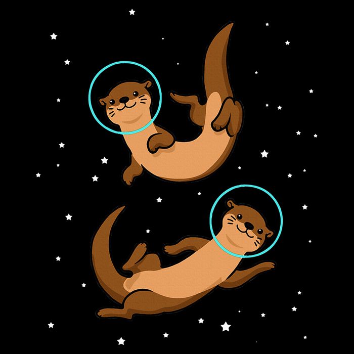 Otter Astronaut Otter Gift Women Space Sea Otter 16 in Basic Backpack
