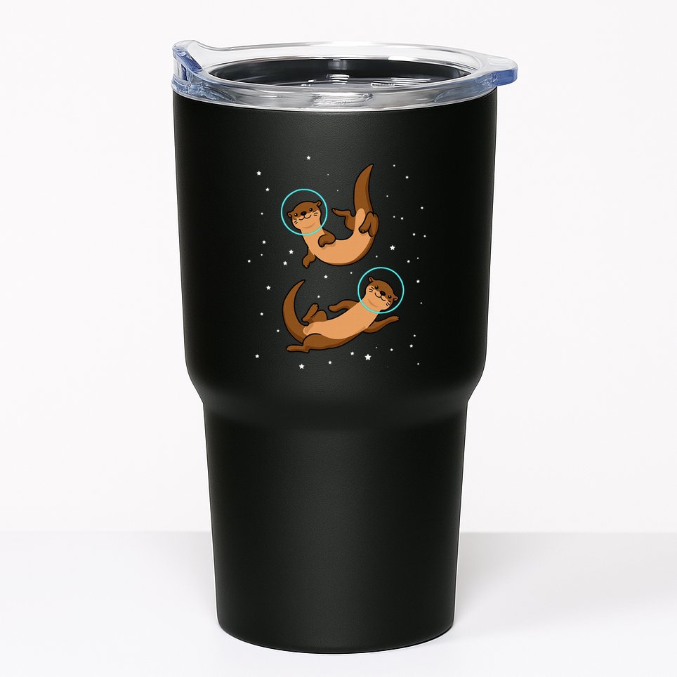 Otter Astronaut Otter Gift Women Space Sea Otter Tumbler