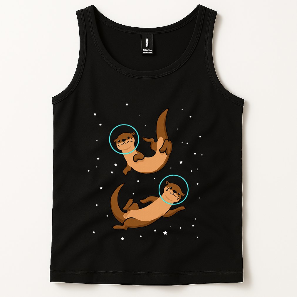 Otter Astronaut Otter Gift Women Space Sea Otter Tank Top