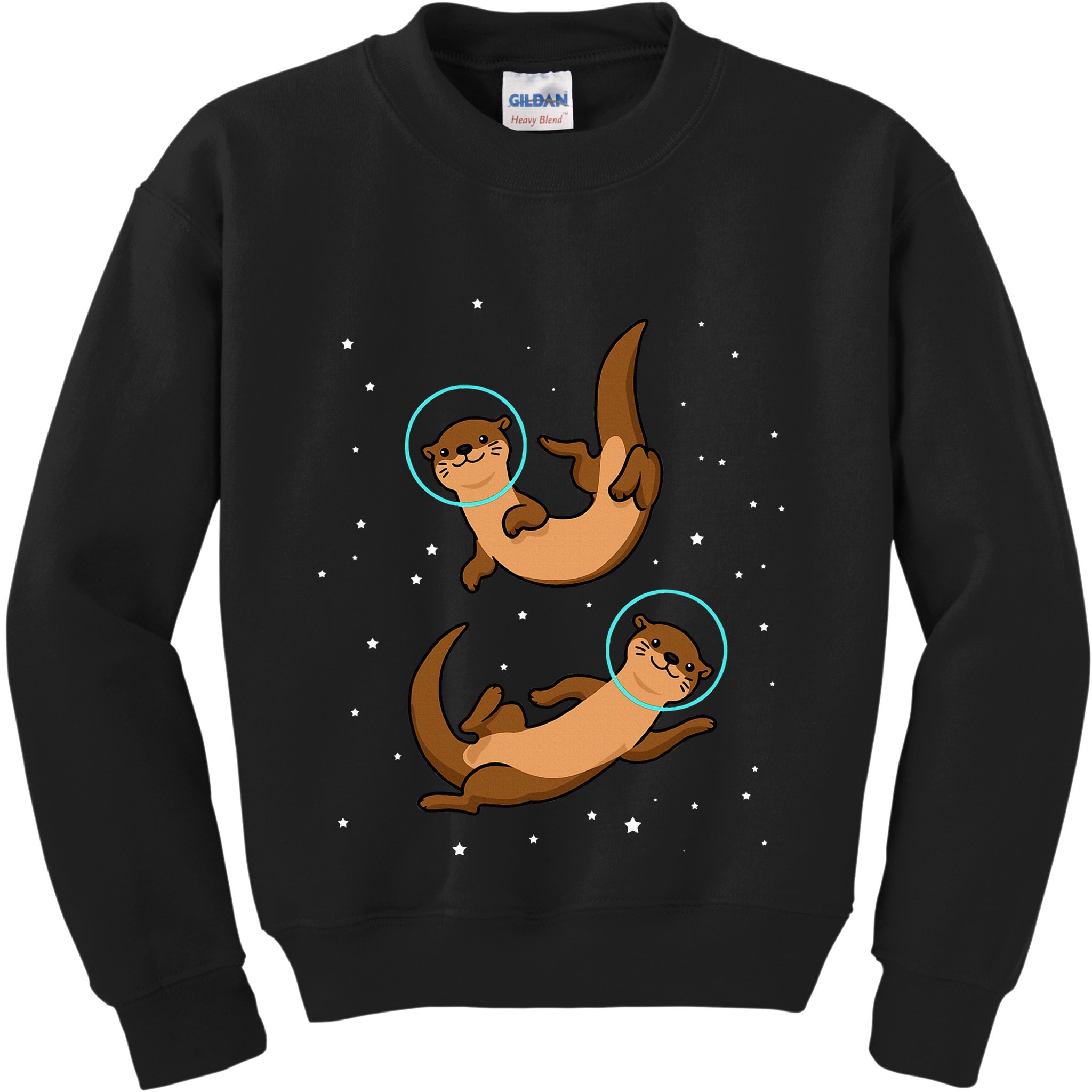 Otter Astronaut Otter Gift Women Space Sea Otter Kids Sweatshirt