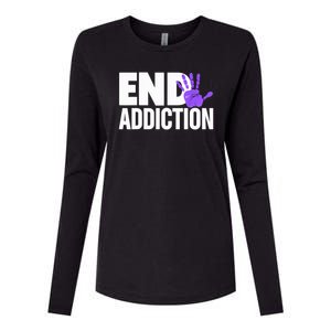 Overdose Awareness Overdose Awareness End Addiction Womens Cotton Relaxed Long Sleeve T-Shirt