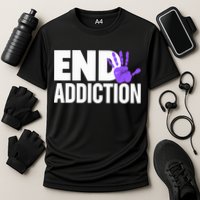 Overdose Awareness Overdose Awareness End Addiction Cooling Performance Crew T-Shirt