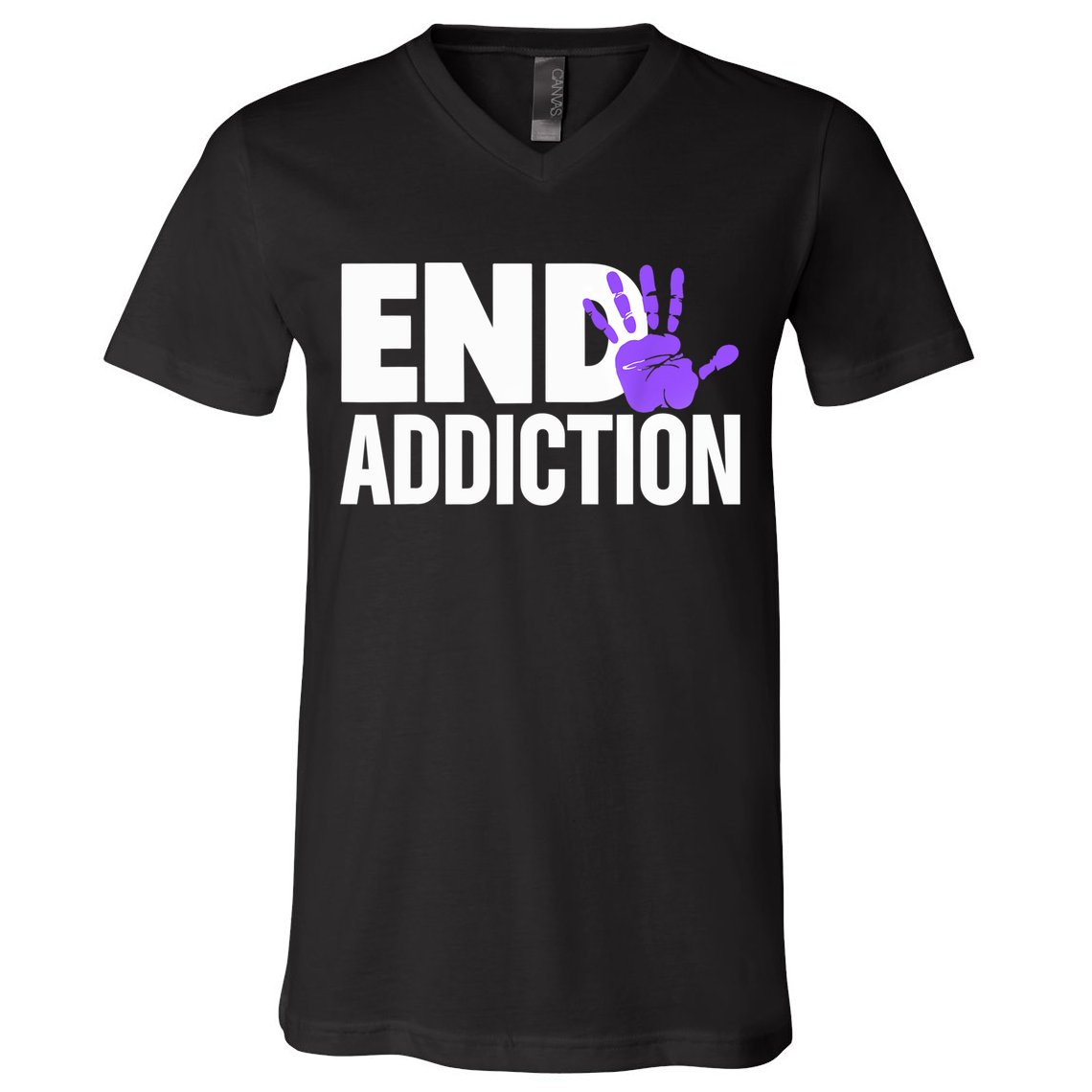 Overdose Awareness Overdose Awareness End Addiction V-Neck T-Shirt