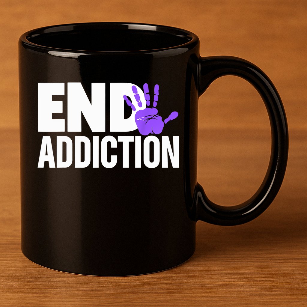 Overdose Awareness Overdose Awareness End Addiction 11oz C Handle Ceramic Mug