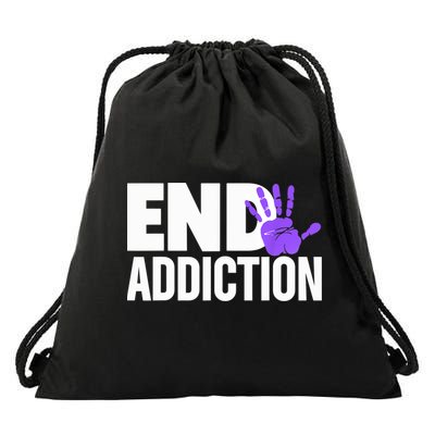 Overdose Awareness Overdose Awareness End Addiction Drawstring Bag