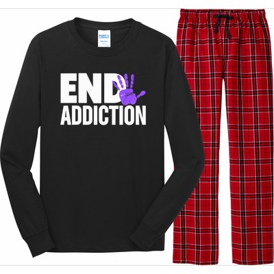 Overdose Awareness Overdose Awareness End Addiction Long Sleeve Pajama Set