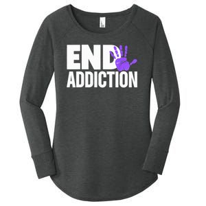 Overdose Awareness Overdose Awareness End Addiction Women's Perfect Tri Tunic Long Sleeve Shirt