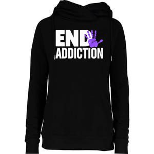 Overdose Awareness Overdose Awareness End Addiction Womens Funnel Neck Pullover Hood