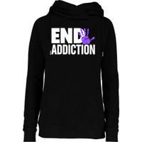 Overdose Awareness Overdose Awareness End Addiction Womens Funnel Neck Pullover Hood