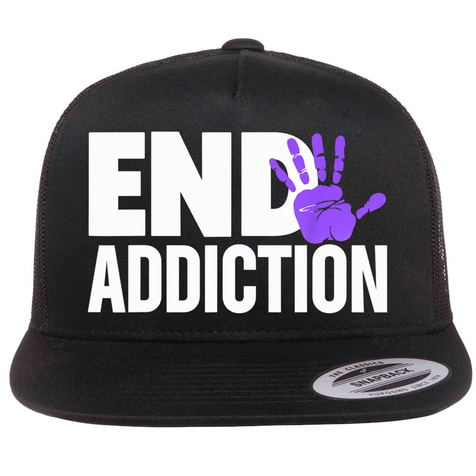 Overdose Awareness Overdose Awareness End Addiction Flat Bill Trucker Hat