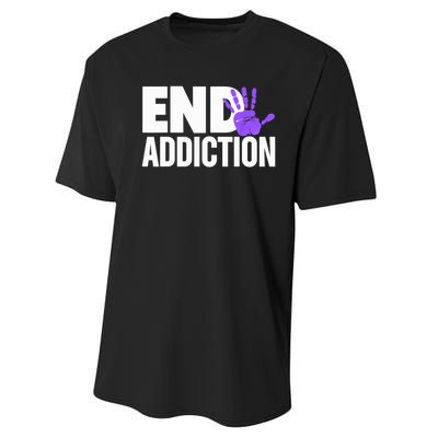 Overdose Awareness Overdose Awareness End Addiction Performance Sprint T-Shirt