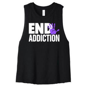 Overdose Awareness Overdose Awareness End Addiction Women's Racerback Cropped Tank