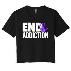 Overdose Awareness Overdose Awareness End Addiction Women's Crop Top Tee