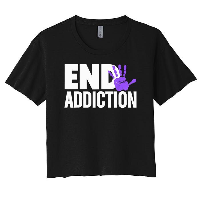 Overdose Awareness Overdose Awareness End Addiction Women's Crop Top Tee