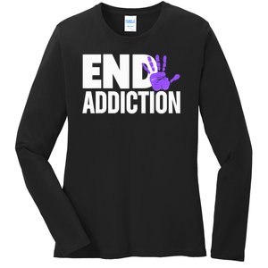 Overdose Awareness Overdose Awareness End Addiction Ladies Long Sleeve Shirt