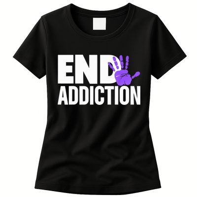 Overdose Awareness Overdose Awareness End Addiction Womens T-Shirt