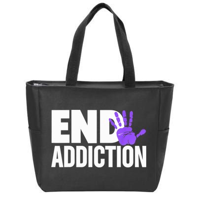 Overdose Awareness Overdose Awareness End Addiction Zip Tote Bag