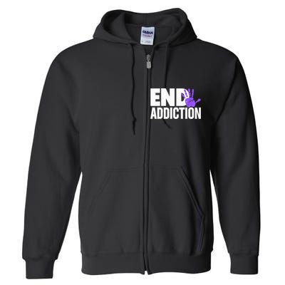 Overdose Awareness Overdose Awareness End Addiction Full Zip Hoodie